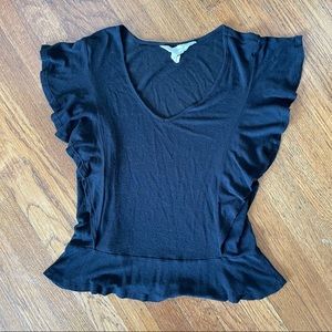 BCBGeneration ruffle peplum top, S